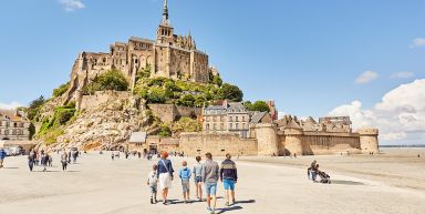 Dans la Baie du Mont Saint-Michel (marche nordique)