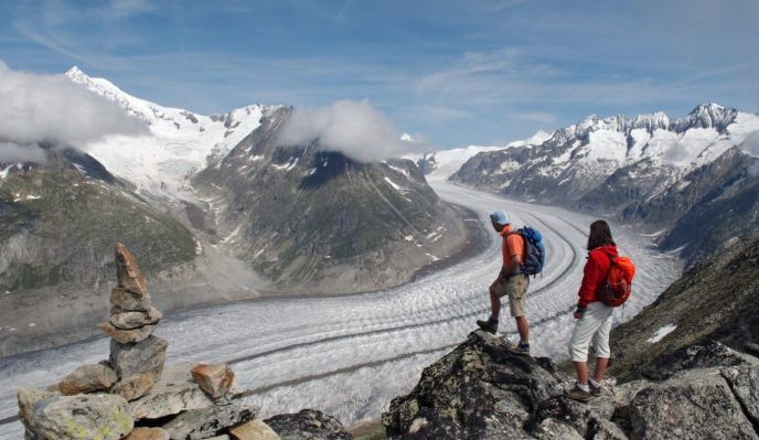 Aletsch, sanctuaire des glaciers en Suisse (été)